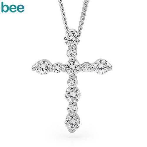 Image of sølv Zirkonia Cross Collie blank fra Bee Jewelry